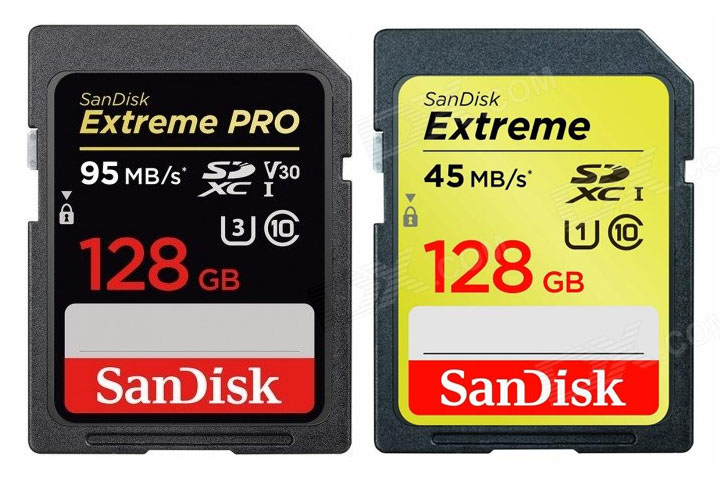 Dual 128GB SanDisk SD cards